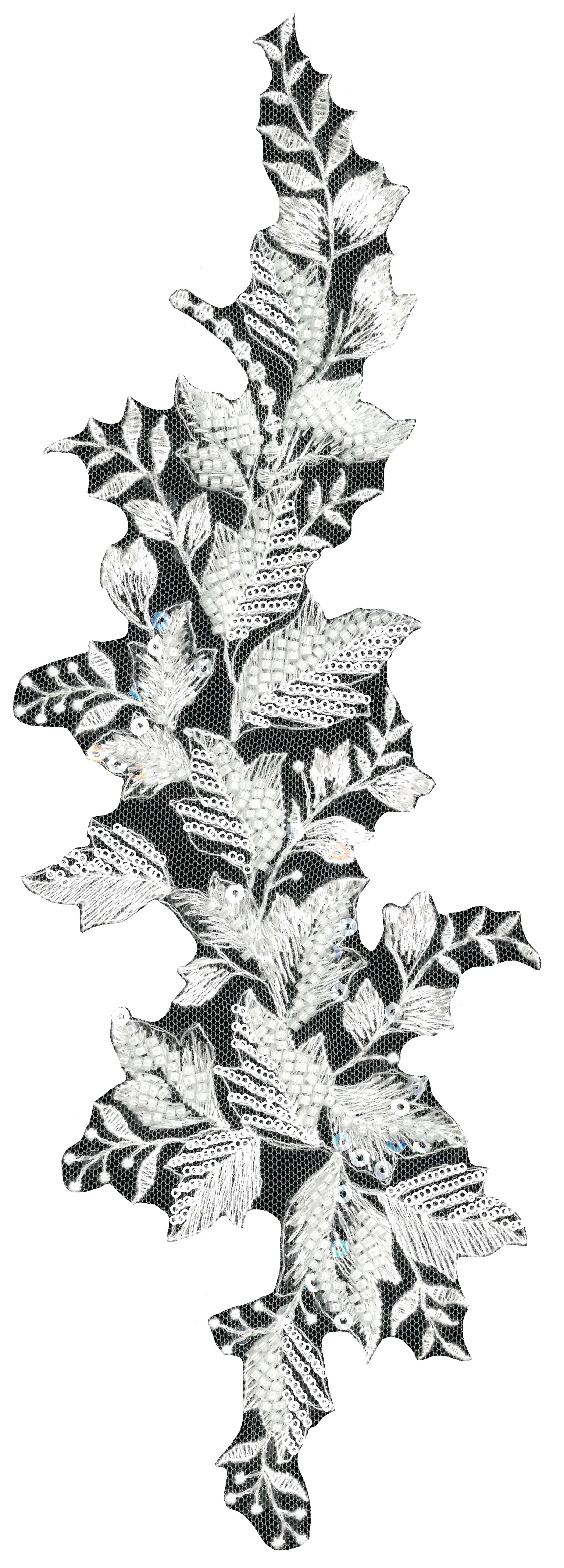 BEADED MOTIF - IVORY/TRANS